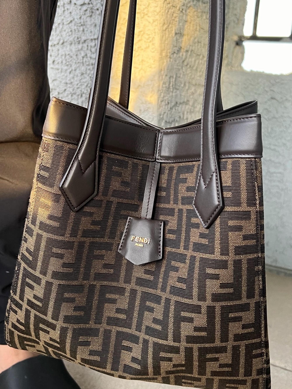 Fendi Brown FF Monogram Origami Tote - Picture 5 of 9